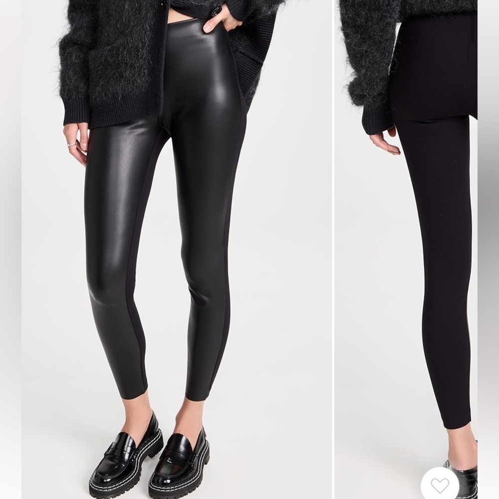 Wolford estella Black faux Leggings. Size 6